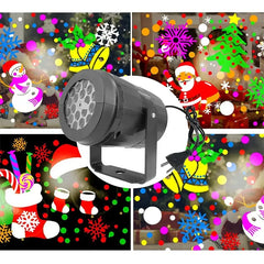 Snowflake LED Projector Light – Rotating Xmas Pattern for Outdoor Holiday Decor